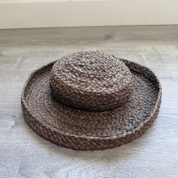 Helen Kaminski Australia 100% Raffia Brown Brimmed Sun Hat. main image 11